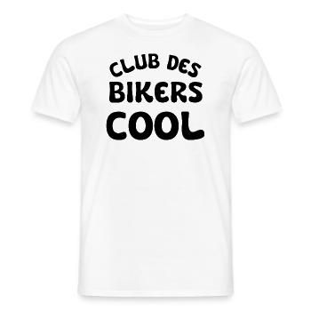 club des bikers cool - T-shirt homme - blanc - Devant - AI Model Male 178 dark (178cm)
