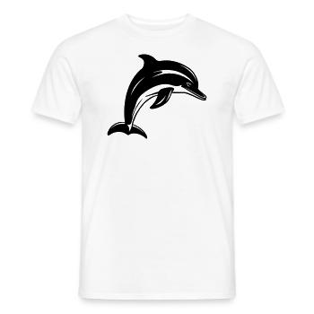 Dolphin - Men's T-Shirt - white - Front - AI Model Male 178 dark (178cm)