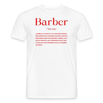 Barber Definition - Men's T-Shirt - white - Front - AI Model Male 178 dark (178cm)