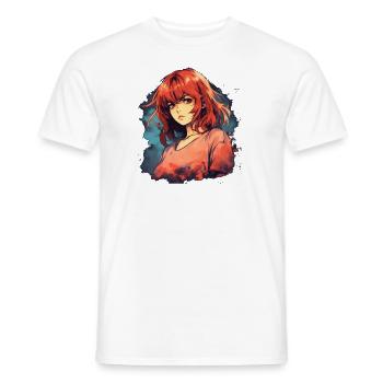 Anime Girl - T-shirt homme - blanc - Devant - AI Model Male 178 dark (178cm)