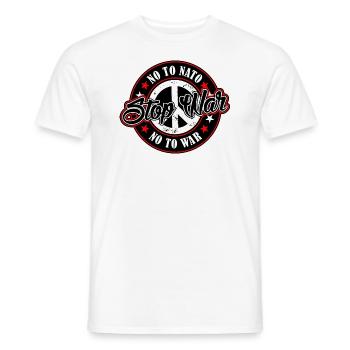 Stop War - Männer T-Shirt - Weiß - Vorne - AI Model Male 178 dark (178cm)