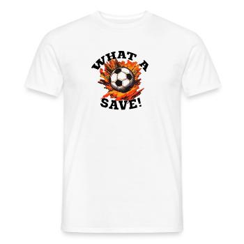 Fußball ball - What a Save! - Männer T-Shirt - Weiß - Vorne - AI Model Male 178 dark (178cm)