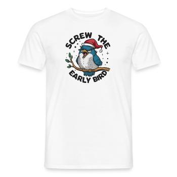 The early bird can take me - Men's T-Shirt - white - Front - AI Model Male 178 dark (178cm)