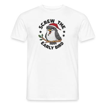 The early bird can take me - Men's T-Shirt - white - Front - AI Model Male 178 dark (178cm)
