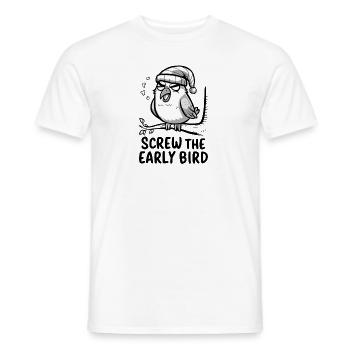 The early bird can take me - Men's T-Shirt - white - Front - AI Model Male 178 dark (178cm)