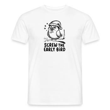The early bird can take me - Men's T-Shirt - white - Front - AI Model Male 178 dark (178cm)