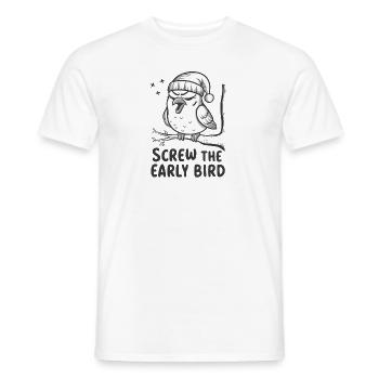The early bird can take me - Men's T-Shirt - white - Front - AI Model Male 178 dark (178cm)