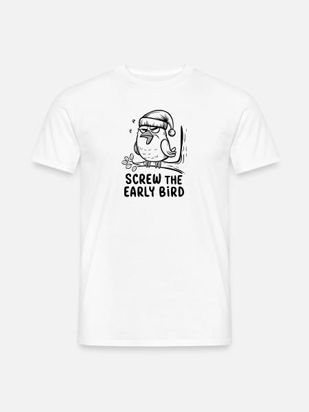 Le lève-tôt peut m’emmener - T-shirt homme - blanc