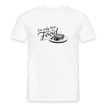 Je ne suis ici que pour la nourriture. - T-shirt homme - blanc - Devant - AI Model Male 178 dark (178cm)