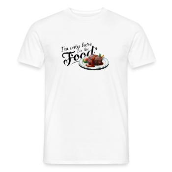 Je ne suis ici que pour la nourriture. - T-shirt homme - blanc - Devant - AI Model Male 178 dark (178cm)
