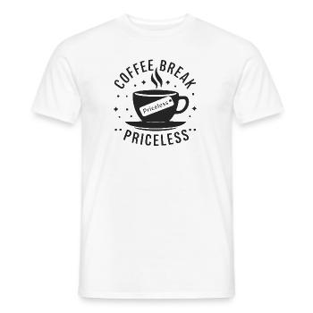 Pause-café - inestimable - T-shirt homme - blanc - Devant - AI Model Male 178 dark (178cm)