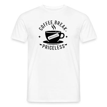 Pause-café - inestimable - T-shirt homme - blanc - Devant - AI Model Male 178 dark (178cm)