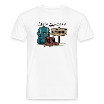 Lass uns abenteuerlich sein. - Männer T-Shirt - Weiß - Vorne - AI Model Male 178 dark (178cm)