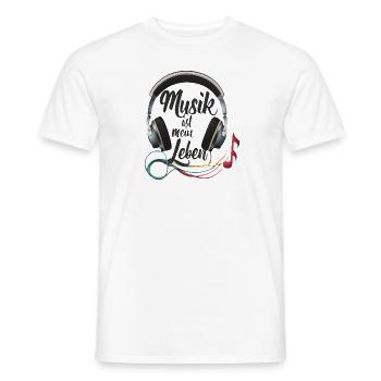 La musique, c’est ma vie - T-shirt homme - blanc - Devant - AI Model Male 178 dark (178cm)