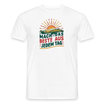 Make the most of every day - Men's T-Shirt - white - Front - AI Model Male 178 dark (178cm)