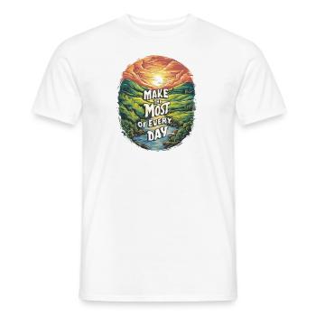 Make the most of every day - Men's T-Shirt - white - Front - AI Model Male 178 dark (178cm)