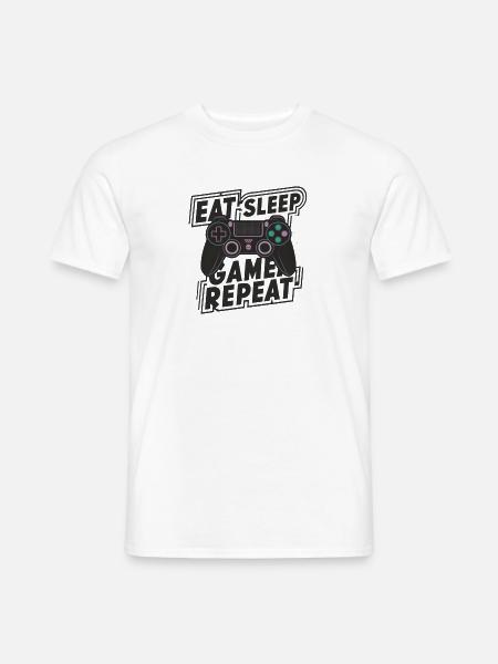 Eat, Sleep, Game, Repeat - Men's T-Shirt - white