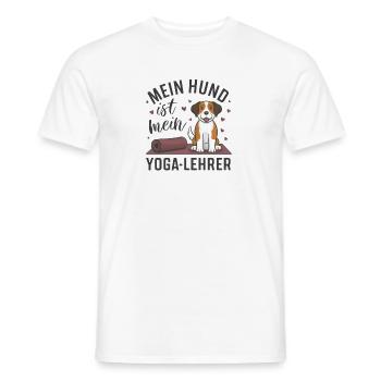 Mon chien est mon prof de yoga - T-shirt homme - blanc - Devant - AI Model Male 178 dark (178cm)