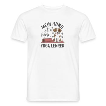 Mon chien est mon prof de yoga - T-shirt homme - blanc - Devant - AI Model Male 178 dark (178cm)