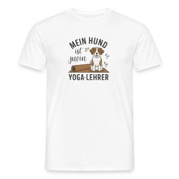 Mon chien est mon prof de yoga - T-shirt homme - blanc - Devant - AI Model Male 178 dark (178cm)