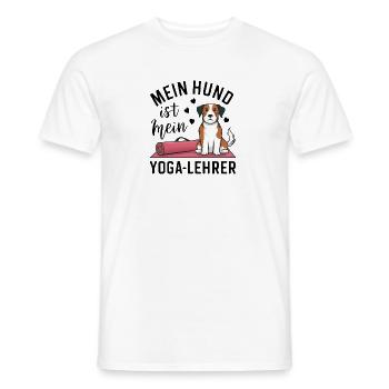 Mon chien est mon prof de yoga - T-shirt homme - blanc - Devant - AI Model Male 178 dark (178cm)