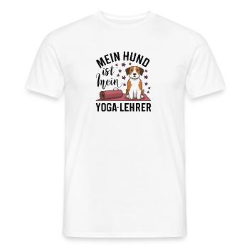 Mon chien est mon prof de yoga - T-shirt homme - blanc - Devant - AI Model Male 178 dark (178cm)