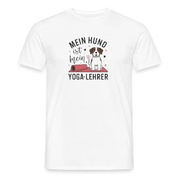 Mon chien est mon prof de yoga - T-shirt homme - blanc - Devant - AI Model Male 178 dark (178cm)