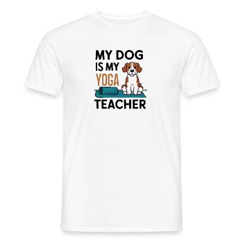 Mon chien est mon prof de yoga - T-shirt homme - blanc - Devant - AI Model Male 178 dark (178cm)