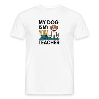 Mon chien est mon prof de yoga - T-shirt homme - blanc - Devant - AI Model Male 178 dark (178cm)