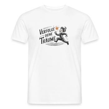 Verfolge deine Träume - Männer T-Shirt - Weiß - Vorne - AI Model Male 178 dark (178cm)