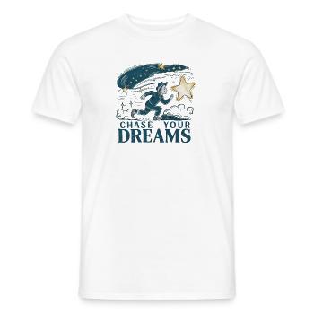 Verfolge deine Träume - Männer T-Shirt - Weiß - Vorne - AI Model Male 178 dark (178cm)