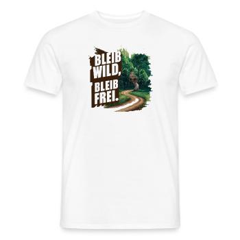 Stay wild, stay free - Men's T-Shirt - white - Front - AI Model Male 178 dark (178cm)