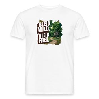 Stay wild, stay free - Men's T-Shirt - white - Front - AI Model Male 178 dark (178cm)