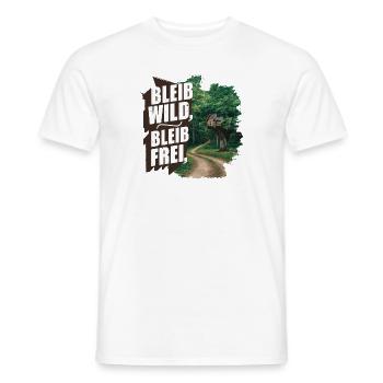 Stay wild, stay free - Men's T-Shirt - white - Front - AI Model Male 178 dark (178cm)
