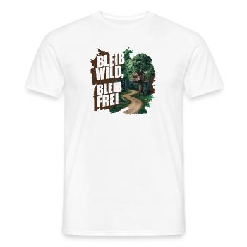 Stay wild, stay free - Men's T-Shirt - white - Front - AI Model Male 178 dark (178cm)