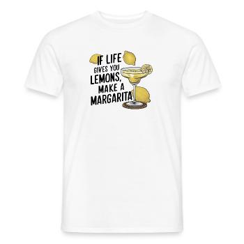 Wenn das Leben dir Zitronen gibt mach Margarita - Männer T-Shirt - Weiß - Vorne - AI Model Male 178 dark (178cm)