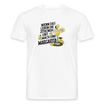 Quand la vie vous donne des citrons, faites de la margarita - T-shirt homme - blanc - Devant - AI Model Male 178 dark (178cm)