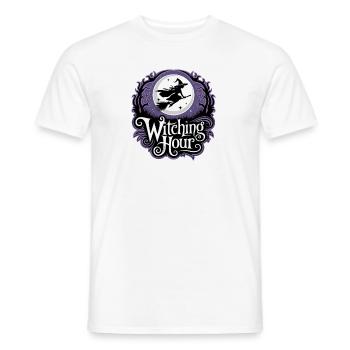 Hexe bei Vollmond – Witching Hour - Männer T-Shirt - Weiß - Vorne - AI Model Male 178 dark (178cm)