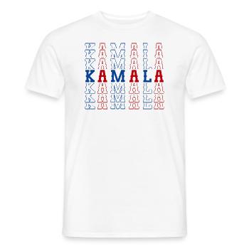 KAMALA HARRIS America - Men's T-Shirt - white - Front - AI Model Male 178 dark (178cm)