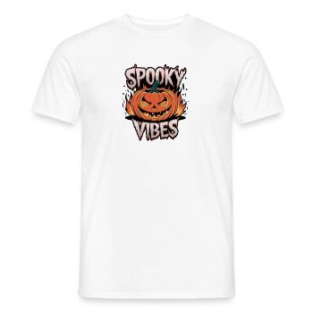 Spooky Jack-o'-lantern – Spooky Vibes - T-shirt homme - blanc - Devant - AI Model Male 178 dark (178cm)