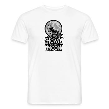 Vollmond – Howl at the Moon - Männer T-Shirt - Weiß - Vorne - AI Model Male 178 dark (178cm)