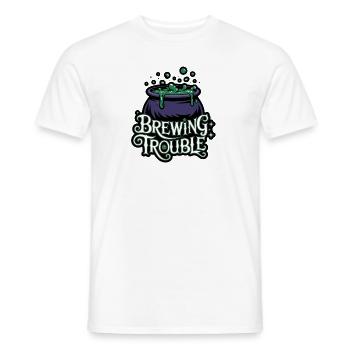 Hexenkessel – Brewing Trouble - Männer T-Shirt - Weiß - Vorne - AI Model Male 178 dark (178cm)