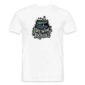 Hexenkessel – Brewing Trouble - Männer T-Shirt - Weiß - Vorne - AI Model Male 178 dark (178cm)