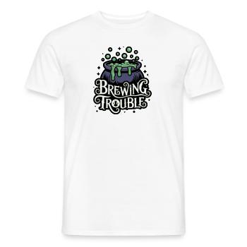 Hexenkessel – Brewing Trouble - Männer T-Shirt - Weiß - Vorne - AI Model Male 178 dark (178cm)