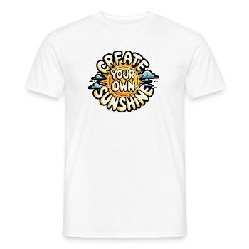 Create Your Own Sunshine – Strahlende Sonne - Männer T-Shirt - Weiß - Vorne - AI Model Male 178 dark (178cm)