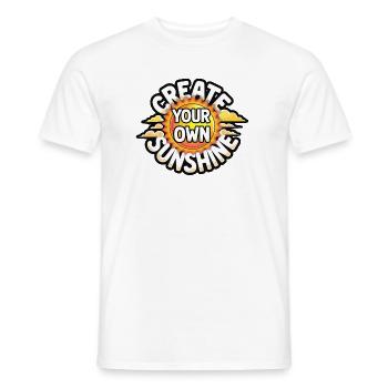 Create Your Own Sunshine – Strahlende Sonne - Männer T-Shirt - Weiß - Vorne - AI Model Male 178 dark (178cm)