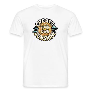 Create Your Own Sunshine – Strahlende Sonne - Männer T-Shirt - Weiß - Vorne - AI Model Male 178 dark (178cm)