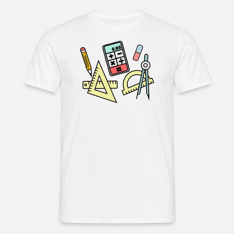 Mathematics geometry tools - Men's T-Shirt - white