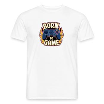 Born to Game – Gaming Controller - Männer T-Shirt - Weiß - Vorne - AI Model Male 178 dark (178cm)