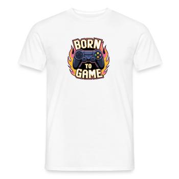 Born to Game – Gaming Controller - Männer T-Shirt - Weiß - Vorne - AI Model Male 178 dark (178cm)